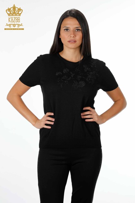 Women's Knitwear Black - Women's Clothing from Istanbul - 16849 | KAZEE - Thumbnail