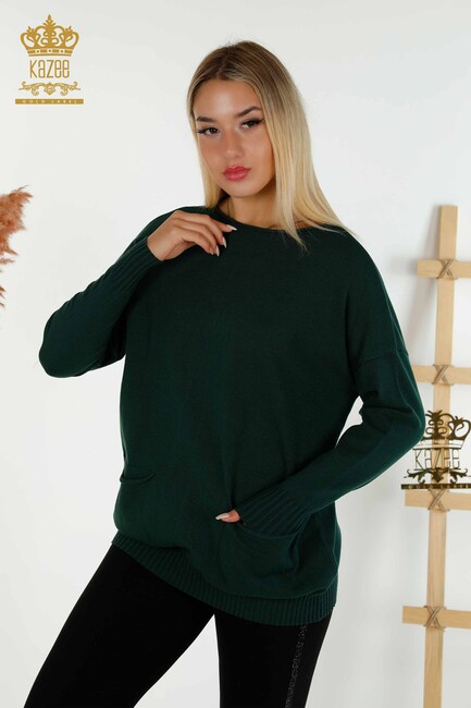 Women's Knitwear Button Detailed Nefti - 30178 | KAZEE - Thumbnail