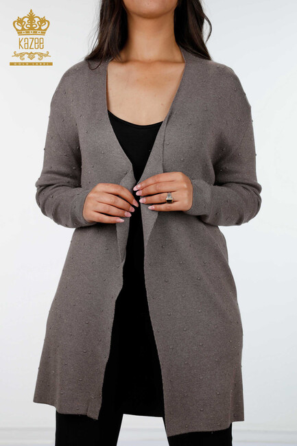 Women's Knitwear Cardigan Long Anthracite - 15436 | KAZEE - Thumbnail