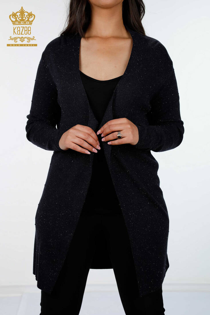 Women's Knitwear Cardigan Long Navy - 15436 | KAZEE