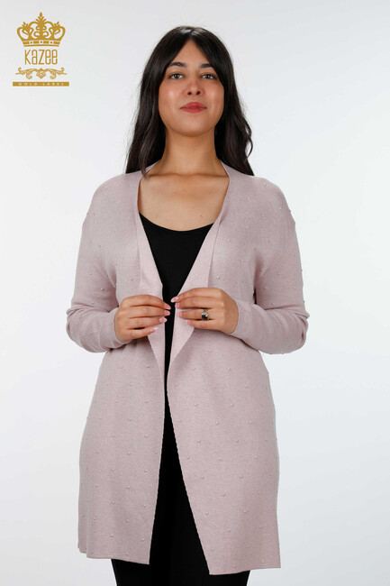 Women's Knitwear Cardigan Long Powder - 15436 | KAZEE - Thumbnail