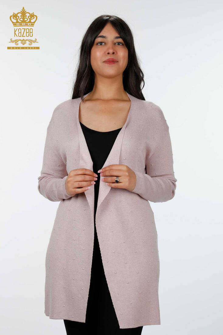 Women's Knitwear Cardigan Long Powder - 15436 | KAZEE