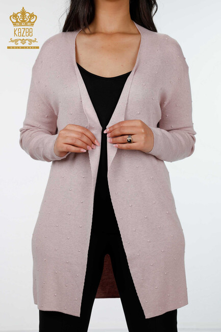 Women's Knitwear Cardigan Long Powder - 15436 | KAZEE - Thumbnail