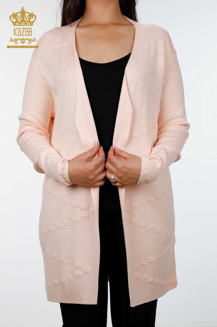 Women's Knitwear Cardigan Long Powder - 15440 | KAZEE - Thumbnail