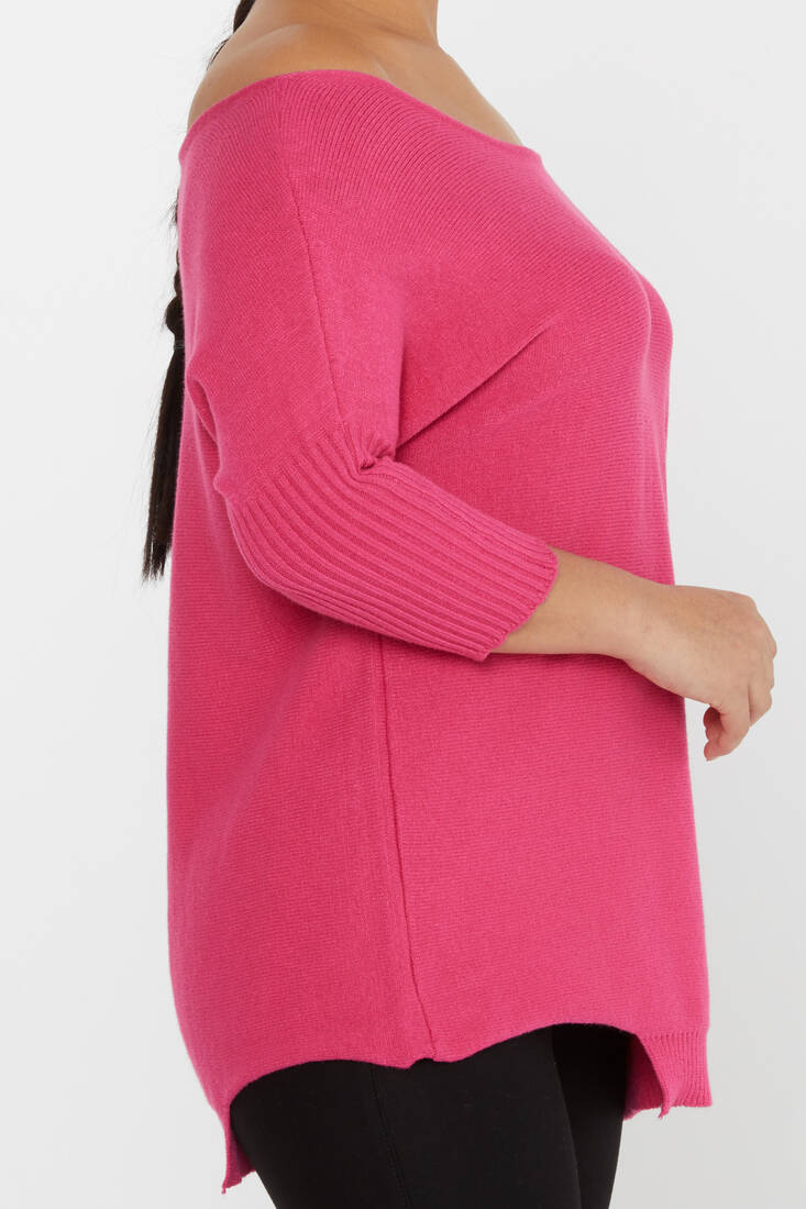 Women's Knitwear Collar Detail Pink - 30237 | KAZEE