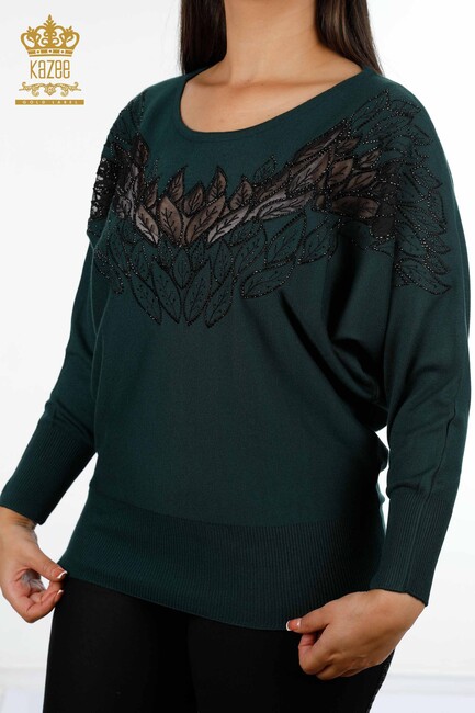 Women's Knitwear Embroidered Nefti - 16942 | KAZEE - Thumbnail