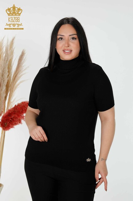 Women's Knitwear Stand Black - 16168 | KAZEE - Thumbnail