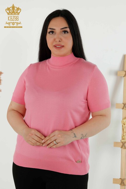 Women's Knitwear Stand Pink - 16168 | KAZEE - Thumbnail