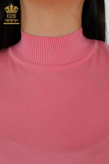 Women's Knitwear Stand Pink - 16168 | KAZEE - Thumbnail