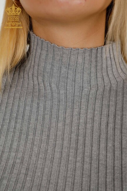 Women's Knitwear Hole Detailed Gray - 30395 | KAZEE - Thumbnail