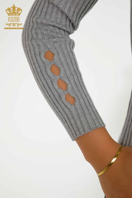 Women's Knitwear Hole Detailed Gray - 30395 | KAZEE - Thumbnail