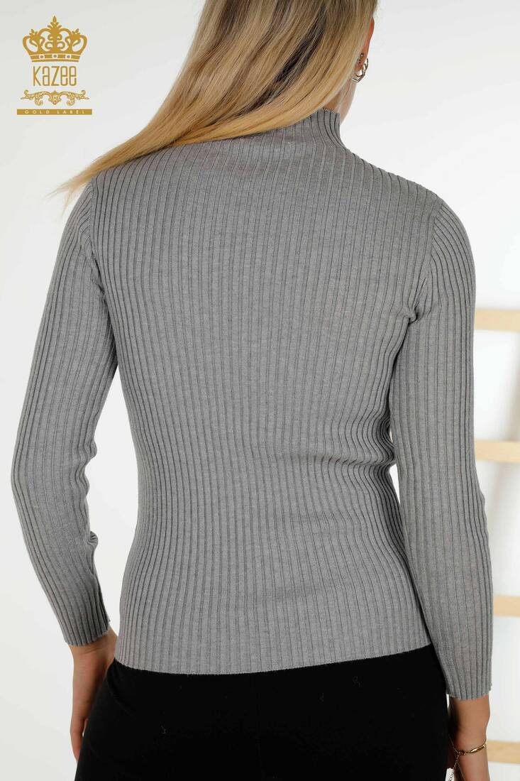 Women's Knitwear Hole Detailed Gray - 30395 | KAZEE