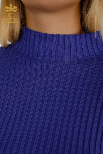 Women's Knitwear Hole Detailed Violet - 30395 | KAZEE - Thumbnail