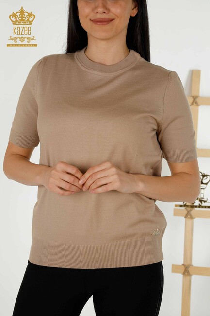 Women's Knitwear Kazee Logo Beige - 30254 | KAZEE - Thumbnail