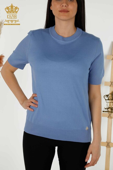 Women's Knitwear Kazee Logo Blue - 30254 | KAZEE - Thumbnail