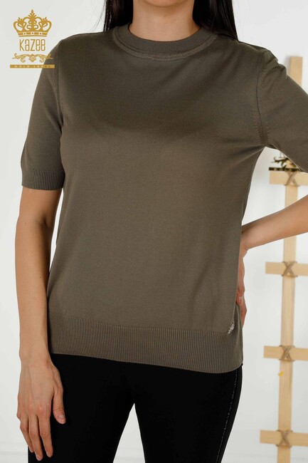 Women's Knitwear Kazee Logo Khaki - 30254 | KAZEE - Thumbnail