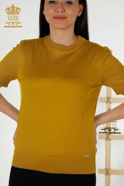 Women's Knitwear Kazee Logo Mustard - 30254 | KAZEE - Thumbnail