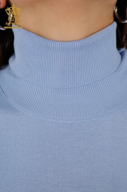 Women's Knitwear Logo Light Blue - 11122 | KAZEE - Thumbnail