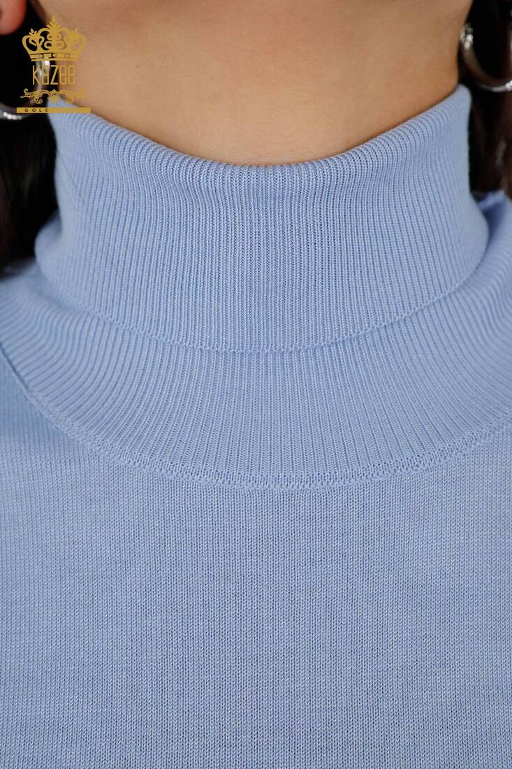 Women's Knitwear Logo Light Blue - 11122 | KAZEE