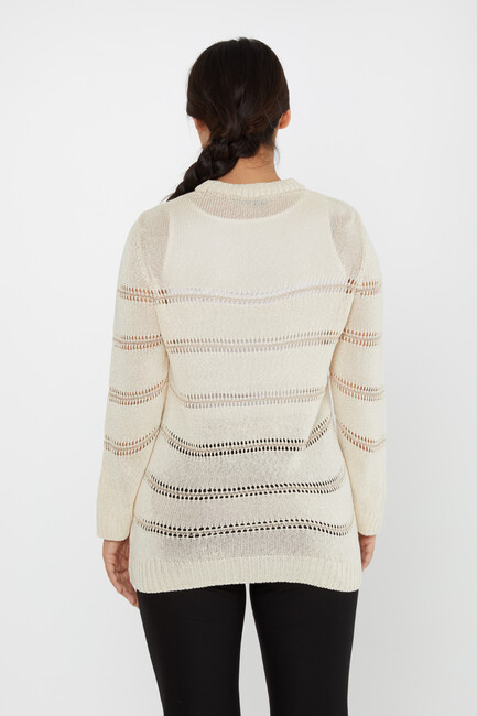 Women's Knitwear Long Sleeve Beige - 30298 | KAZEE - Thumbnail