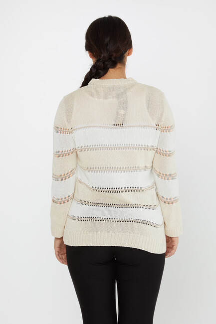 Women's Knitwear Long Sleeve Beige-Bone - 30298 | KAZEE - Thumbnail