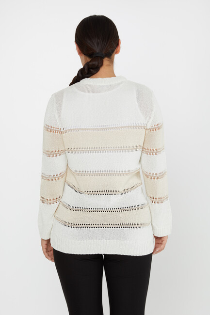 Women's Knitwear Long Sleeve Bone-Beige - 30298 | KAZEE - Thumbnail