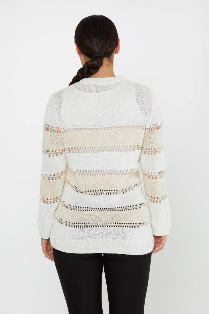 Women's Knitwear Long Sleeve Bone-Beige - 30298 | KAZEE