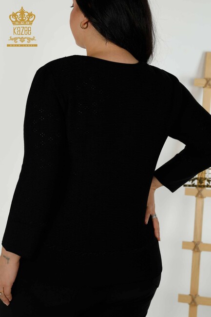 Women's Knitwear Patterned Black - 30083 | KAZEE - Thumbnail