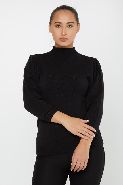 Women's Knitwear Patterned Black - 30341 | KAZEE - Thumbnail