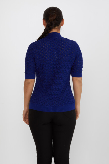 Women's Knitwear Self-Patterned Glittery Saks - 30035 | KAZEE - Thumbnail