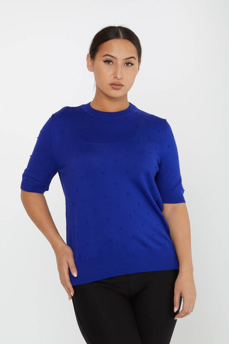 Women's Knitwear Self-Woven American Model Saks - 30131 | KAZEE