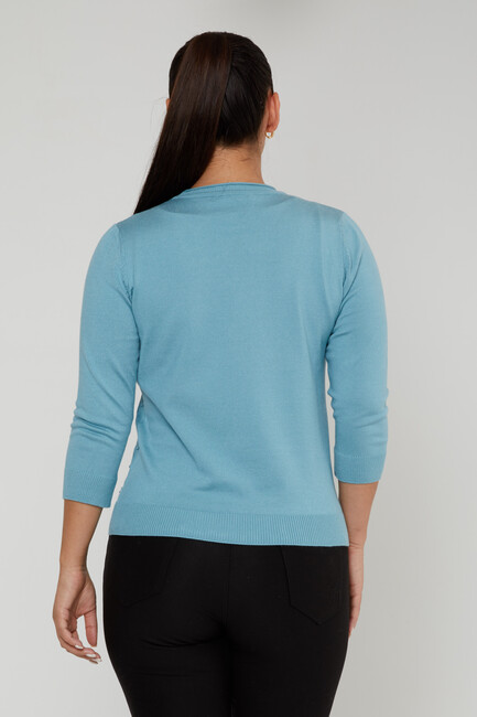 Women's Knitwear Self-Woven Mint - 31239 | KAZEE - Thumbnail