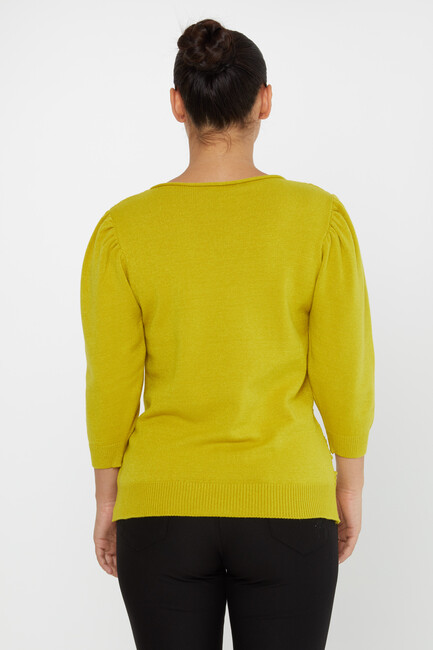 Women's Knitwear Self-Woven Mustard - 30340 | KAZEE - Thumbnail