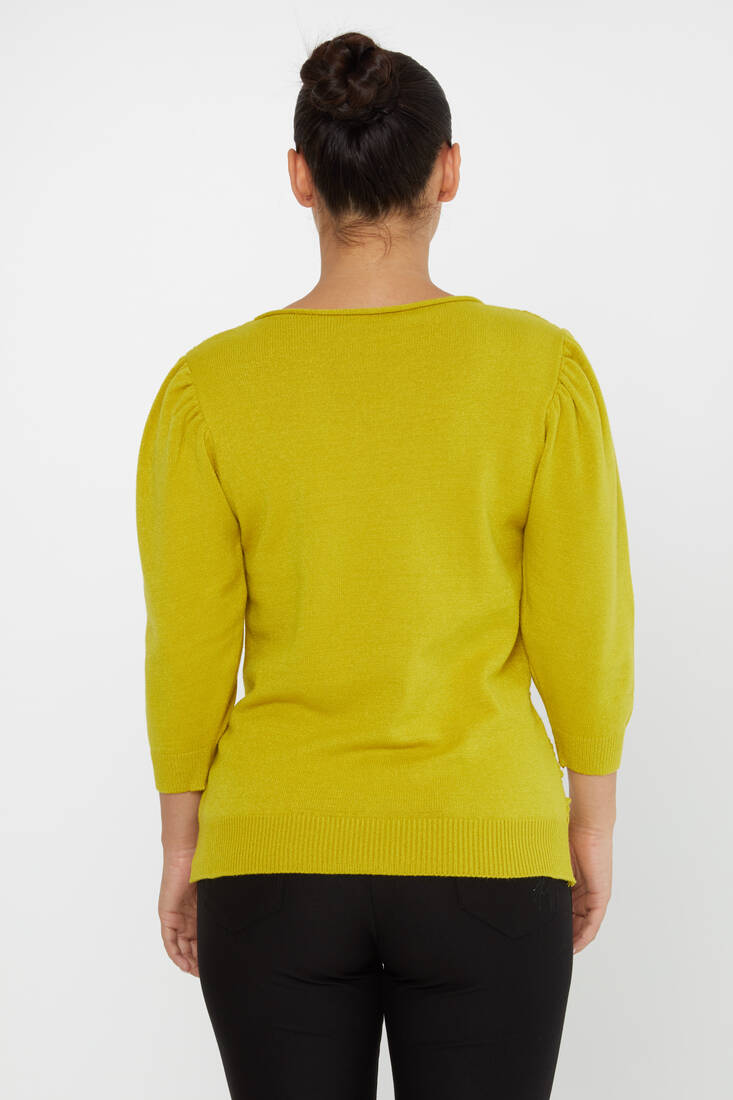 Women's Knitwear Self-Woven Mustard - 30340 | KAZEE