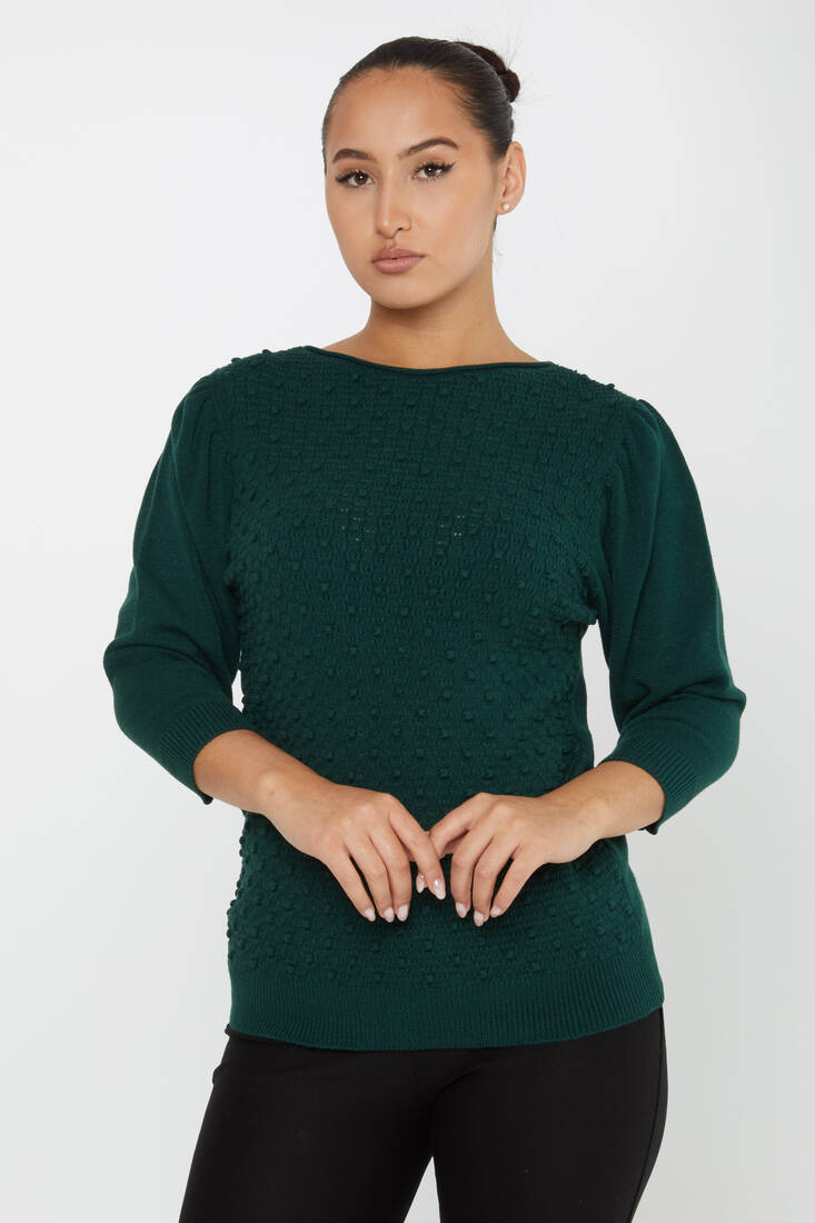 Women's Knitwear Self-Woven Oil - 30340 | KAZEE