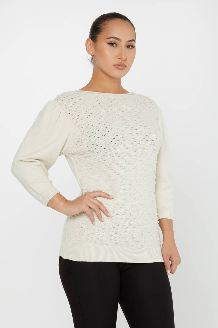 Women's Knitwear Self-Woven Stone - 30340 | KAZEE