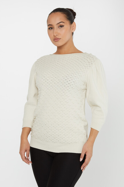 Women's Knitwear Self-Woven Stone - 30340 | KAZEE - Thumbnail