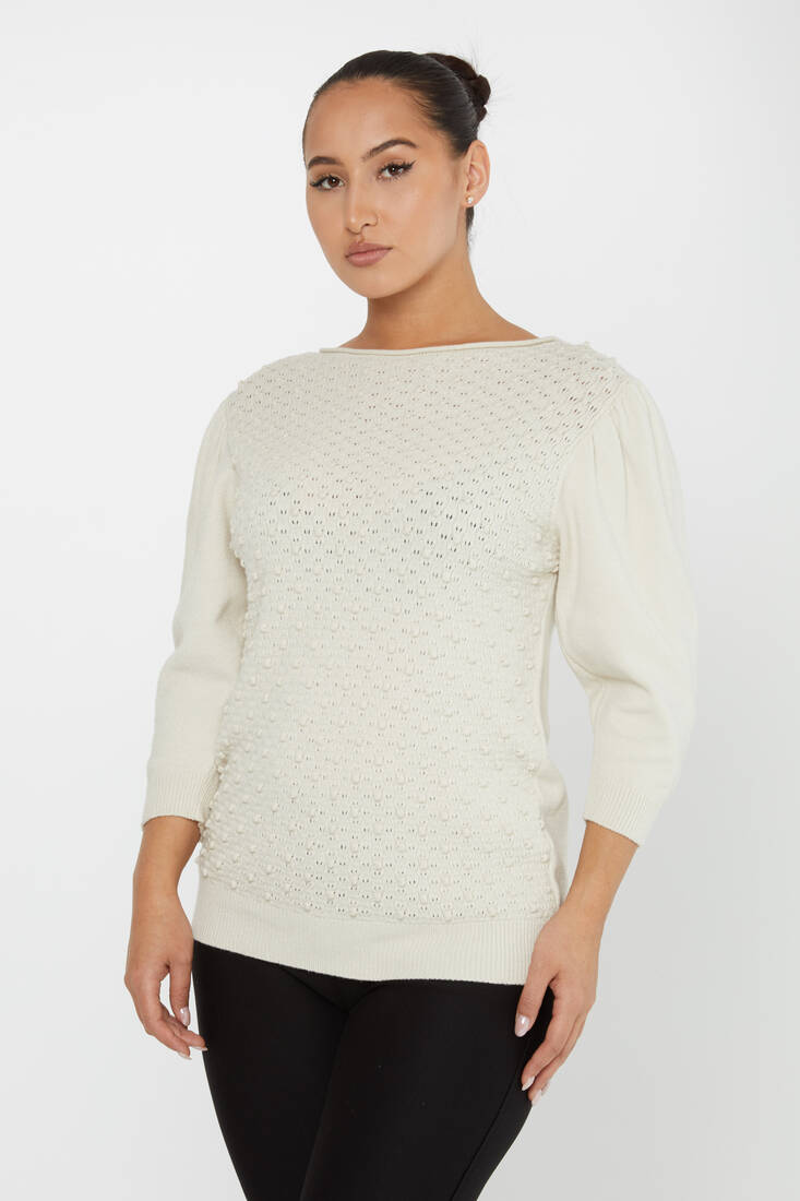 Women's Knitwear Self-Woven Stone - 30340 | KAZEE