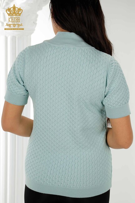 Women's Knitwear Short Sleeve Mint - 30119 | KAZEE - Thumbnail