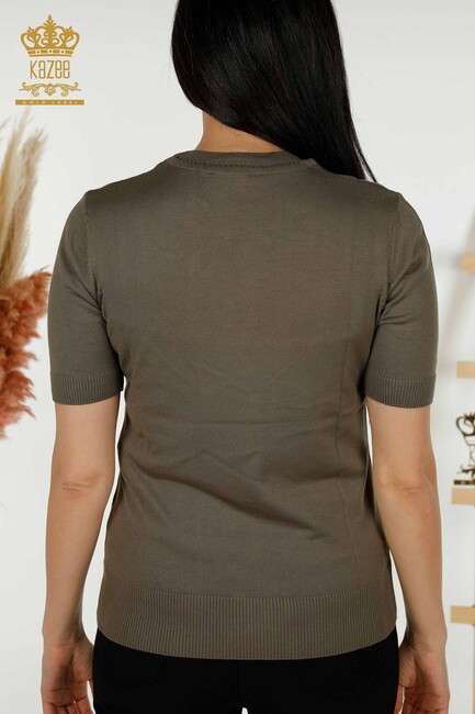 Women's Knitwear Short Sleeve Khaki - 30255 | KAZEE - Thumbnail