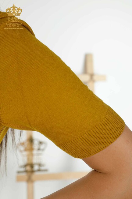 Women's Knitwear Short Sleeve Mustard - 30255 | KAZEE - Thumbnail