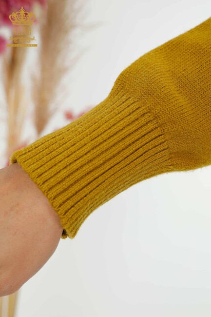 Women's Knitwear with Thread Tie Sides Mustard - 30000 | KAZEE - Thumbnail