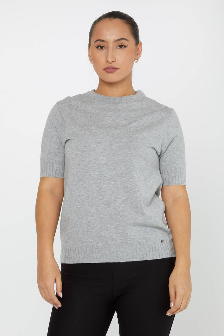 Women's Knitwear Glittery American Model Gray - 31053 | KAZEE