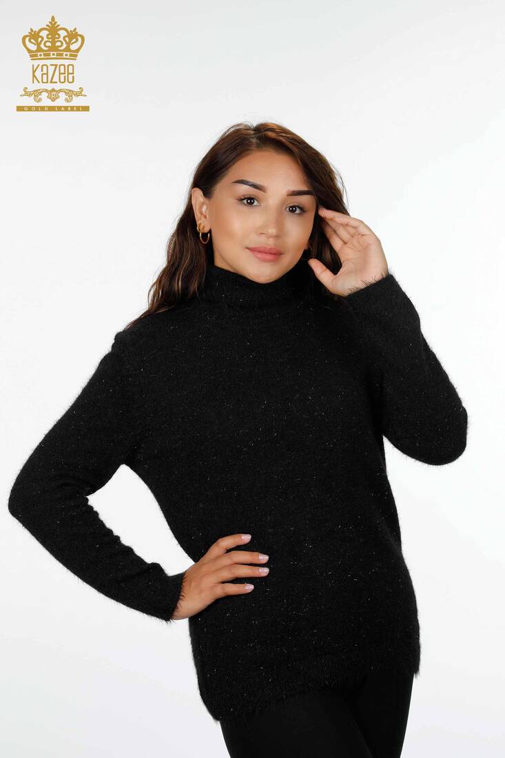 Women's Knitwear Glitter Transition Black - 19080 | KAZEE