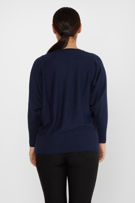 Women's Knitwear Stoned Navy Blue - 30227 | KAZEE - Thumbnail