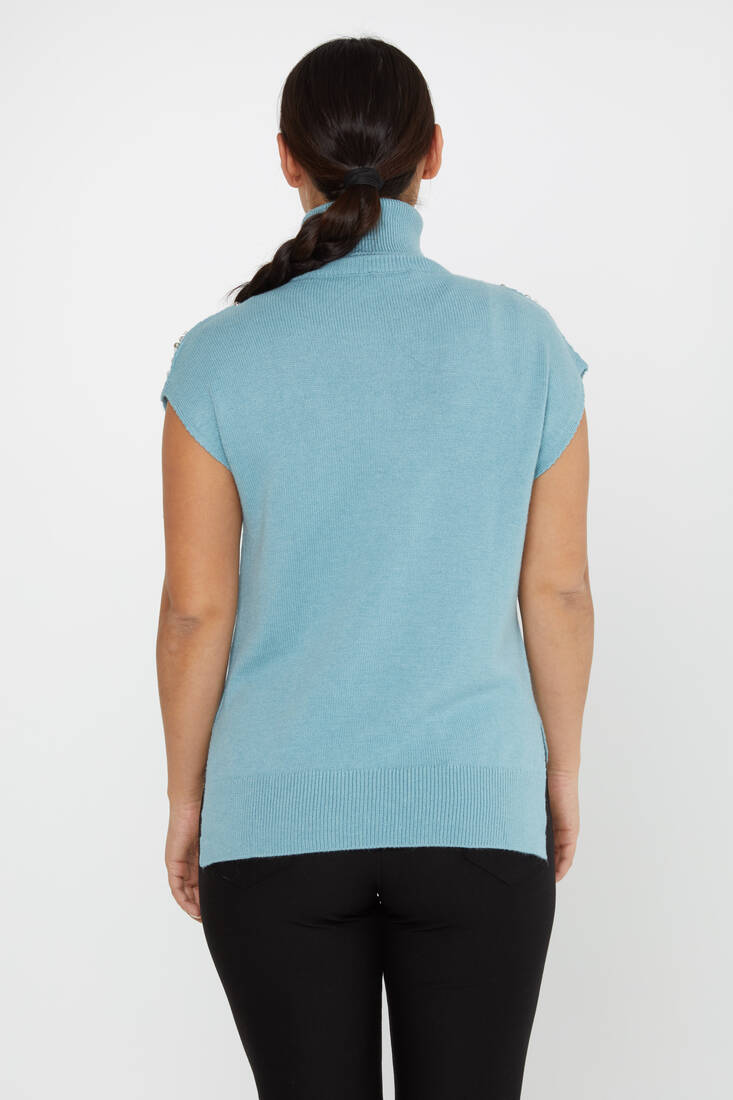 Women's Knitwear Stone Sweater Blue - 30242 | KAZEE