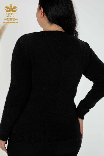 Women's Knitwear Sweater Angora Black - 16994 | KAZEE - Thumbnail