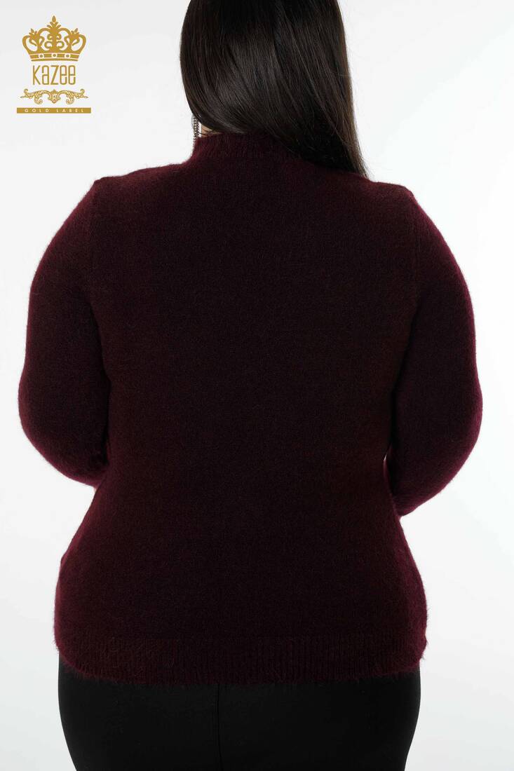 Women's Knitwear Sweater Angora Plum - 18830 | KAZEE