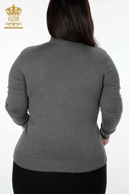 Women's Knitwear Sweater Turtleneck Anthracite - 15134 | KAZEE - Thumbnail