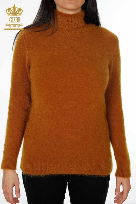 Women's Knitwear Sweater Turtleneck Mustard - 18843 | KAZEE - Thumbnail